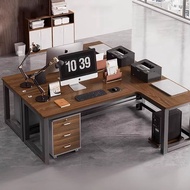 Double corner office desk, modern minimalist office desk and chair combination, computer desk, offic