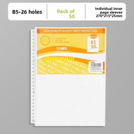 DISCO BEAR | B5 File Organizer with Transparent Insert Pockets 26 Holes