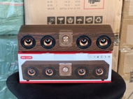 ลำโพงบลูทูธ BW-1109 ลำโพงตู้ไม้ เสียงดี ไร้สาย ลายไม้4ดอก เสียงดี เบสแน่น 10W มีแบตในตัว