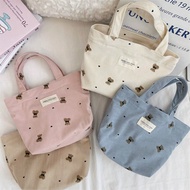 1pc Tote Bag For Women Mibai Kaqi Pink Light Blue Bear Bags For Women Canvas Tote Bag Handbags For W