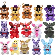 2025 15cm FNAF Plush Keychain Toy Bear Toys Golden Bear Foxy Stuffed Dolls Plush Toys Soft Plush Kid