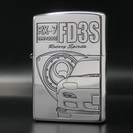 ZJP0103 Zippo Mazda RX-7 FD3S (1991-2003) ของแท้ (Empty Zippo Lighter without Fuel ไฟแช็กเปล่าไม่มีเ