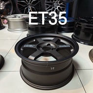 [1PC] PROMAX Sport Rim 15inch TE37 15x7JJ ET35/ET28 4H100/4H114 BR-DARK | Premium Alloy Wheel