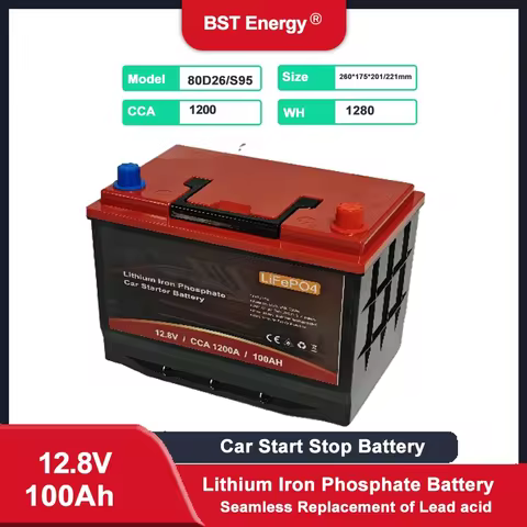 Car Starter Battery Rechargeable 12v 100Ah 75Ah 45Ah Lithium Iron Phosphate Battery LiFePO4 For Car