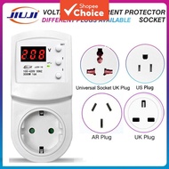 JIUJI Automatic Voltage Protector Current For Refrigerator Socket AC 220V Adjustable 1-16A Power Bab