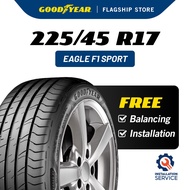 [Installation Provided] Goodyear 225/45R17 Eagle F1 Sport Tyre (Worry Free Assurance) - C-Class / Elantra / Jetta