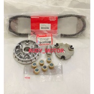 GENIO CVT PACKAGE NEW 2021 HONDA KOJ LEDBEAT 1 SET VANBELT ROLLER HOUSING BELTING ADV 160 BELTING VA