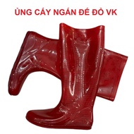 [THICK SOLE] Red knee-high boots with red sole size 35-43, wading boots, rain boots