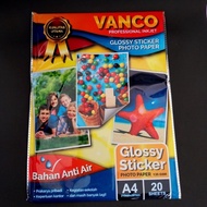 (1Pack) Vanco Sticker Photo Paper 135gsm Glossy Sticker Photo Paper A4 135gsm