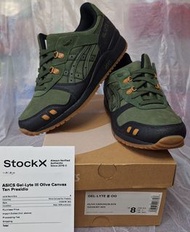 8. ASICS GEL LYTE III OG OLIVE CANVAS TAN PRESIDO