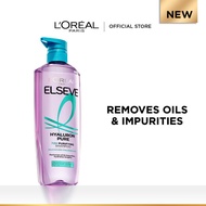 L'Oreal Paris Elseve Hyaluron Pure 72H Purifying Shampoo for Fresh Scalp & Hydrated Hair, Removes Oi