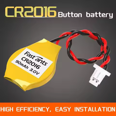 CR2016 3V Button Cell Battery With 2Pin 1.25mm Plug Cable Replacement CMOS RTC Backup Battery For Le