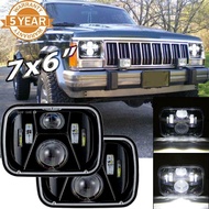 2PCS AUXBEAM 150W 7X6 5X7 Đèn Pha LED Lumen Cao Đèn Pha Gắn Kín Cho Jeep Cherokee XJ YJ