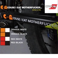Packman caouse i eat cutting bicycle sticker