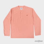 GALLOP : Linen Long Sleeve Mandarin Collar Shirt เสื้อแขนยาวคอจีน ผ้าลินิน รุ่น GW9053 สี Peach Oran