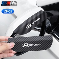 2Pcs Hyundai Car Rear View Mirror Rain Guard Carbon Fiber Rear View Mirror Sticker Universal Auto Pa