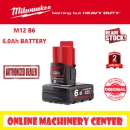 MILWAUKEE M12 B6 6.0AH BATTERY ORIGINAL