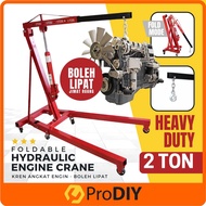 PRODIY Heavy Duty Hydraulic Engine Crane 2 TON 2T Jack Engine Stand Engine Jack Foldable Engine Crane Repair Car