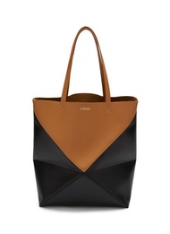 LOEWE LARGE PUZZLE GOLD BICOLOUR LEATHER TOTE BAG