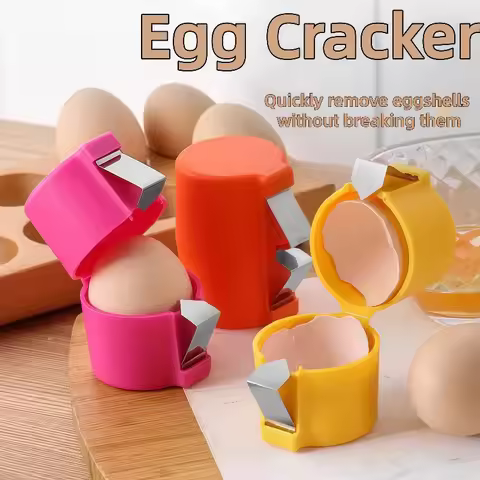 2pcs Eggshell Peeler & Cracker, Random Color, Automatic Egg Separator Tool, Easy Clean, Efficient Pe