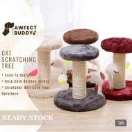 【READY STOCK】Cat Tree Scratcher Pets Kitten Sisal Rope Scratcher Scratching Stand Post Cat Toys