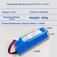 New Battery Compatible with Deebot T9 T8 T5 Series T10 T20 X1 DX65 DX96 Vacuum Cleaning Robot Full C