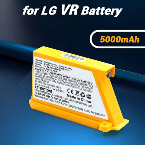 High-Capacity 5000mAh Replacement Batteries for LG VR6270LVB,VR64604LV Robot Vacuum Cleaners-EAC6076