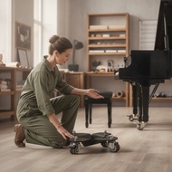 Piano Moving Dolly Heavy-Duty Piano Dolly Furniture Mover Low-Height Steel for Movers