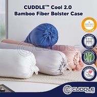 Cuddle Cool 2.0 Pure Bamboo Fiber Bolster Case / Breathable Cooling Bamboo Bolstercase / Washable