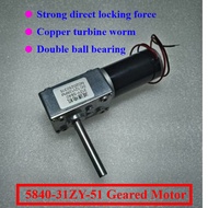 DC12V 24V Powerful Torque Gearmotor Turbo Worm Geared Motor 51mm D-Shaft High Power Reversed Low Spe