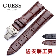 Suitable for guess leather strap Guess watch strap accessories men and women W65006L G76049L butterfly buckle