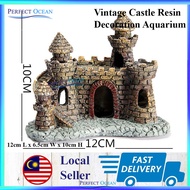 Vintage Castle Resin Aquarium Decoration Hiasan Tank 🌊READY STOCK🌊 | Perfect Ocean