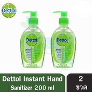 Dettol Instant Hand Soap Sanitizer เดทตอล เจลล้างมืออนามัย (200 มล.) [2 ขวด] 1101