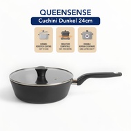 [Queensense] Cuchini Dunkel 24cm Induction Multi Wok | Non-toxic Ceramic Nonstick Cookware
