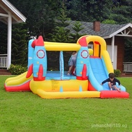 Trampoline Home Inflatable Castle Family Playground Children Indoor Inflatable House Kids Toy Double Slide
