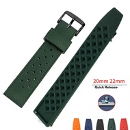 Quick Release Bracelet Men Waterproof Silicone Sport Watch Band Stainless Steel Holder for Seiko Diver Scuba for Oris Watch Strap