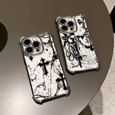 Cool Dark Gothic Line Phone Case For Oppo A6x A6 A5x A3x A3 A2 A98 A79 A78 A58 A38 A18 A97 A57 A76 A