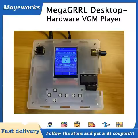 MegaGRRL Portable Sega Genesis Video Game Music Player Desktop DIY Original Easy Assembly Hardware V