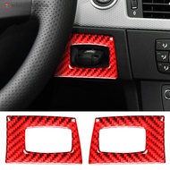 Wishlistforyou Carbon Fiber Ignition Switch Key Hole Sticker Interior Accessories Decal Protect Decor Trim For BMW 2005-2012 E90 E92 E93 C4S2