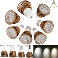9W 12W 15W LED COB Bulb GU10 MR16 E27 B15 85-265V 12V Gold Shell LED Spotlight Bulb High Power for H