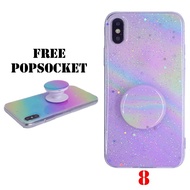 Vivo Y12 Y15 Y17 Rainbow Popsocket Soft Case