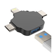 USB-C Micro usb Lightning USB conversion adapter (3in1) USB3.0 OTG branch converter Apple type c plug USB A to C micro usb lightning MF