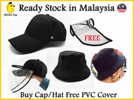 GEC Adult Unisex Solid Color Plain Baseball Cap Plain Fisher Hat Bucket Hat Face Shield Cap Face Shield Hat Free Protective Cover Saliva Spread