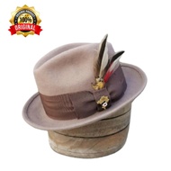Laken Stouth Triby Fedora Hat Light Brown With Dark Brown Ribbon Original The Rolling Hat