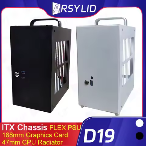 D19 4.7L A4 Chassis HTPC Mini ITX Game Computer Support Graphics Card RTX2070 I7 The Smallest Indepe