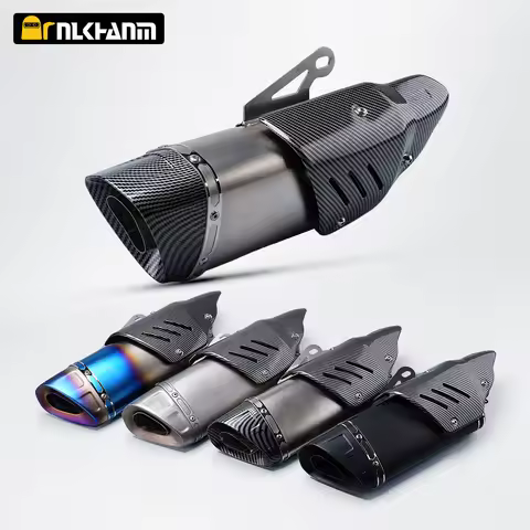 Universal 51mm Motorcycle Exhaust muffler with DB Killer double hole For R1 R3 ZX6R F800 F750 Z900 M