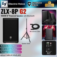 EV Electro-Voice ZLX-8P G2 1000W 8" Powered Speaker with Bluetooth - Each / Pair ( ZLX-8P / ZLX 8P )