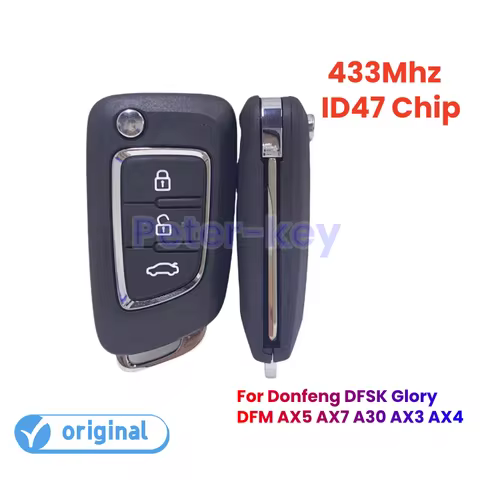 Peter-keys OEM Car Folding Flip Remote Key 3 Button 433Mhz with ID47 Chip For Donfeng DFSK Glory DFM