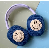Headphone cover headphone cover Hook Wool Hook With Smiley Face Pattern Decoration Headphones For airpod samsung sony pixel