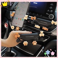 car phone holder Creative Cartoon Bear Car Mobile Phone Holder Women's Car Supplies Air Outlet Snap Gravity Mobile Phone Holder